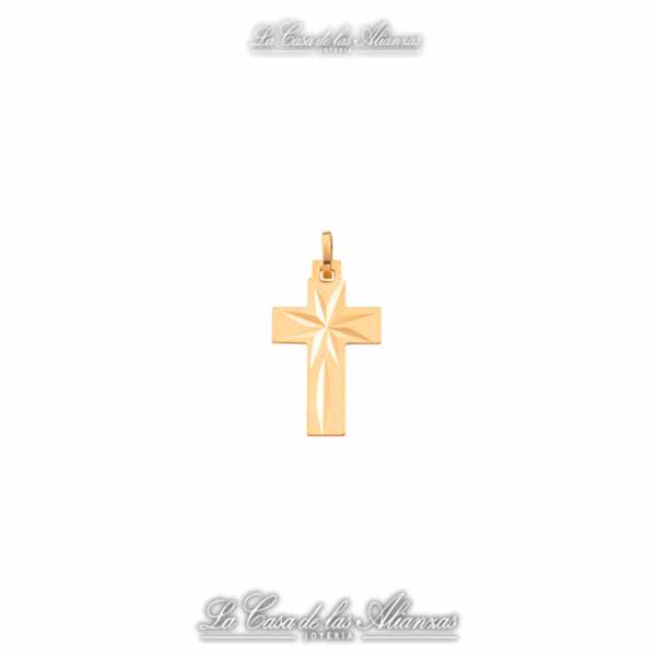 Cruz oro Facetado