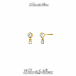 Aros con zafiros blancos