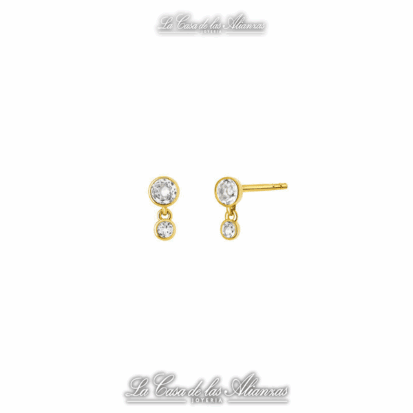 Aros con zafiros blancos