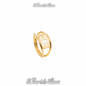 Anillo dos hilos con iniciales