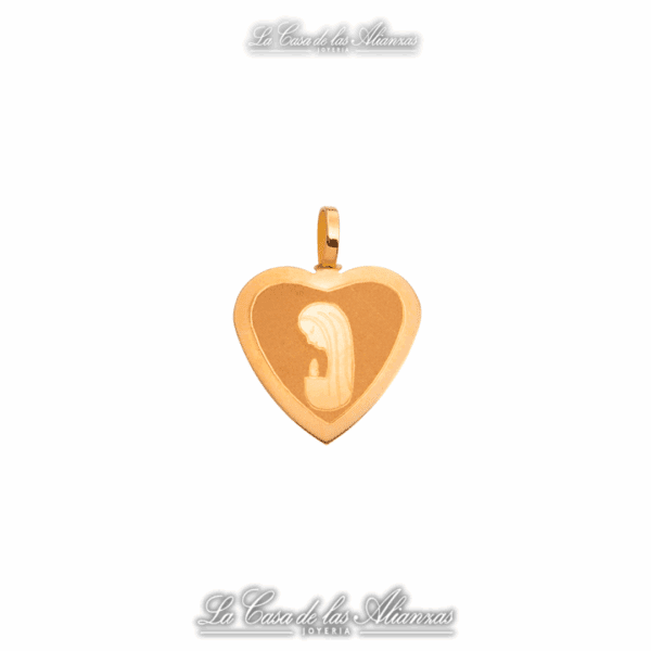 Medalla corazon Virgen Niña
